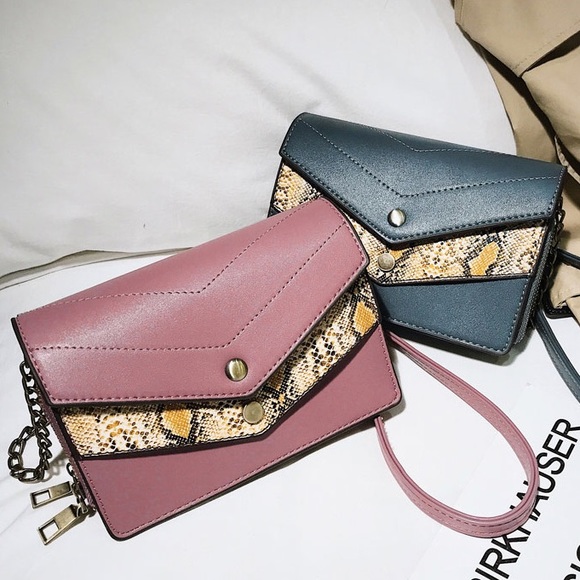 🆕 LILLE Snakeskin Crossbody Shoulder Bag - Picture 4 of 7